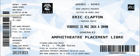 ERIC CLAPTON - 31/05/2024