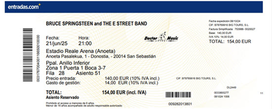 Bruce Springsteen & The E Street Band a Donostia